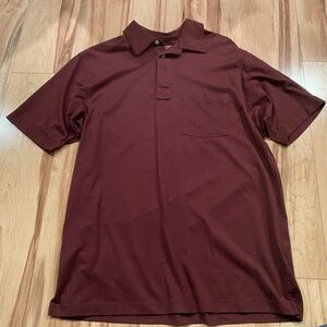 Roundtree & Yorke Deep Maroon Polo Shirt—M